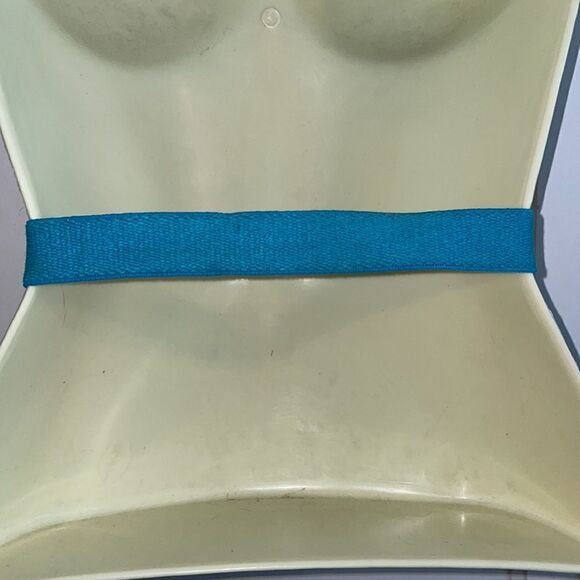 Vtg NWT Anne Klein for Calderon teal blue elastic belt - Picture 5 of 8